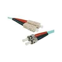 Fiber Duplex Patch Cord Om3 50/125 Aqua Lszh Sc/st- 0.5 M