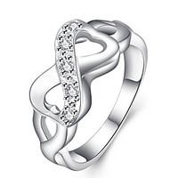 fine silver 8 shape love infinite band ring for wedding party jewelry