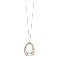 FIORELLI Ladies Two Tone Steel and Rose Plate Necklace