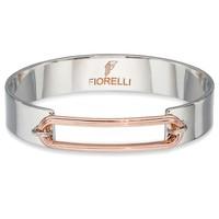 FIORELLI Ladies Two-tone Steel and Rose Plate Bangle
