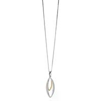 FIORELLI Ladies Silver and Gold Double Marquise Pendant