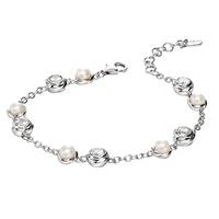 Fiorelli Silver Clear CZ White FWP Bracelet B4152W