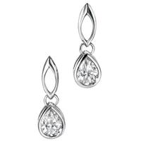 fiorelli silver clear cz double circle drops e4134c