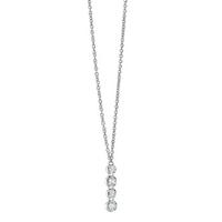 Fiorelli Silver Four Crystal Necklet FI-N2483C