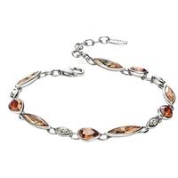 Fiorelli Silver Multi Coloured Crystal Bracelet B4156