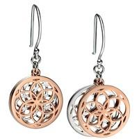 Fiorelli Ladies Silver and Gold Disc Earrings E4800