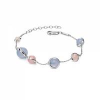 Fiorelli Ladies Silver Blue Rose Bead Bracelet B4777
