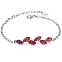 Fiorelli Silver Pink Red Crystal Marquise Bracelet B4490