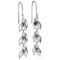 Fiorelli Silver Double Leaf Drop Earrings E4812
