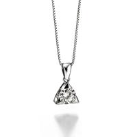 fiorelli silver clear cz triangle pendant p3704c