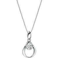 Fiorelli Silver Circle CZ Double Tear Drop P3461C