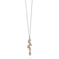 Fiorelli Silver Champagne Marquise Crystal Pendant P4078