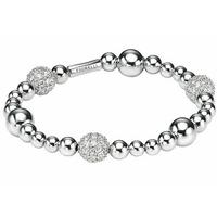 fiorelli silver pave beaded elastic bracelet b3283c