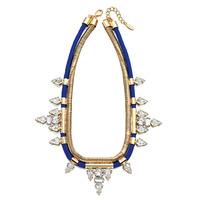 fiorelli costume ladies blue cord statement necklace n3798