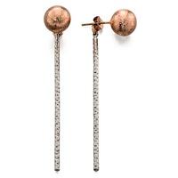 fiorelli costume ladies rose gold drop chain earrings e5118