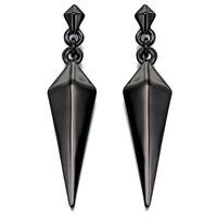 fiorelli costume ladies gunmetal spike earrings e5130