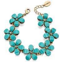 fiorelli costume ladies turquoise flower bracelet b4767