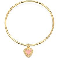 Fiorelli Costume Ladies Pink Heart Dropper Bangle B4603