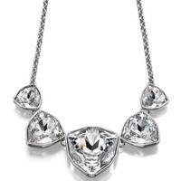 fiorelli costume ladies rhodium and swarovski necklace n3706