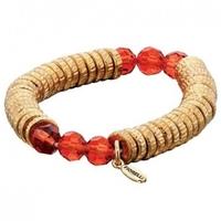 Fiorelli Costume Gold Plated Red Beads Sweetie Bracelet B4036