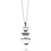 Fiorelli Silver Graduated Plain Triangles Pendant P3703