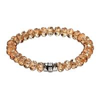 fiorelli silver champagne crystal beaded bracelet b4155r