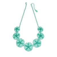 Fiorelli Costume Ladies Aqua Metal Flower Necklace N3793