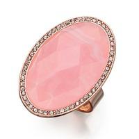 Fiorelli Costume Rose Gold Plated Oval Pink Cubic Zirconia Adjustable Ring R3335