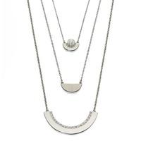 Fiorelli Costume Ladies Rhodium Triple Necklace N3931