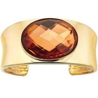 Fiorelli Costume Gold Plated Oval Orange Crystal Wide Bangle B4045