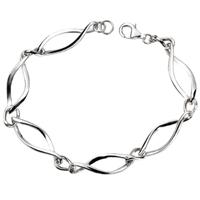 Fiorelli Silver Large Twist Link Bracelet B3922