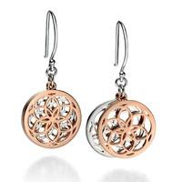 Fiorelli Ladies Silver and Gold Disc Earrings E4800
