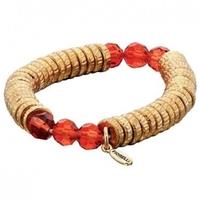 Fiorelli Costume Gold Plated Red Beads Sweetie Bracelet B4036