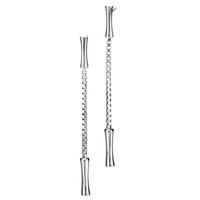 Fiorelli Ladies Silver Bamboo Chain Dropper Earrings E5146