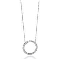 Fiorelli Silver Cubic Zirconia Open Circle Necklace N3726C