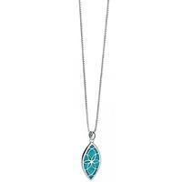 fiorelli ladies sterling silver blue pendant p4076t