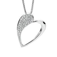 Fiorelli Silver Clear CZ Heart Pendant P3089C