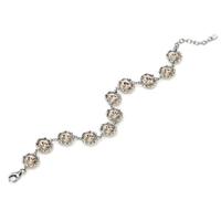 fiorelli silver champagne round crystal bracelet b4492