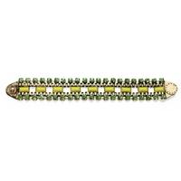 Fiorelli Costume Gold Plated Green Crystal Yellow Enamel Bracelet B4287