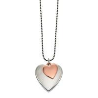 Fiorelli Costume Ladies Two Coloured Double Heart Necklace N3799