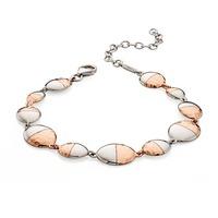 fiorelli ladies two tone hammered oval bracelet b4835