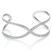 fiorelli silver cubic zirconia crossover bangle b4533c