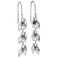 Fiorelli Silver Double Leaf Drop Earrings E4812