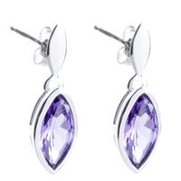 Fiorelli Silver Purple CZ Marquise Drops E3677M