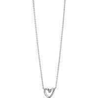 Fiorelli Gold 9ct White Gold Ribbon Heart Necklace