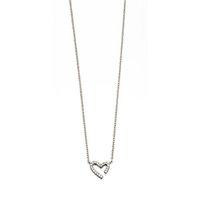 Fiorelli Gold 9ct White Gold and Diamond Heart Necklace