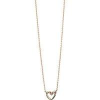 Fiorelli Gold 9ct Yellow Gold Ribbon Heart Necklace