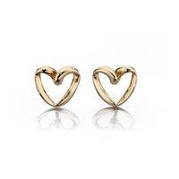Fiorelli Gold 9ct Yellow Gold Ribbon Heart Earrings