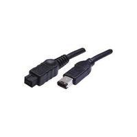 FireWire Cable [1x Firewire (800) plug 9-pin - 1x Firewire (400) plug 6-pin] 1.80 m Black Digitus