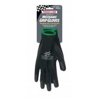 finish line mechanic grip gloves black sm